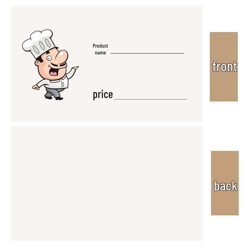 POP Display Stand Price Tag Cards for Bread & Cake