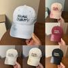 Summer Cotton Baseball Hat With Embroidered Letters For Outdoor Activities