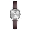 Braun Women's Small Simple Waterproof Light Brown Thin Leather Band Fashion Quartz Watch Silver Female Watch