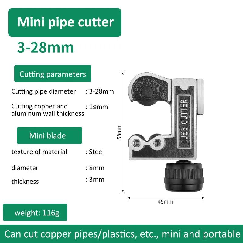 Tăietor de tuburi tip rolă Tăietor de țevi cu rulment Aliaj de aluminiu Foarfecă Tăietor de țevi Oțel inoxidabil Țeavă de cupru Instrument de tăiat instalații sanitare