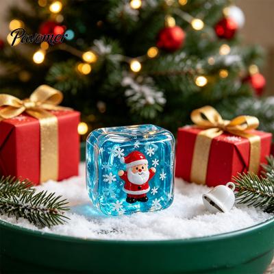 Halloween Party Favors Stress Relief Toy for Christmas, Anxiety Reduction Ice Cube Squeeze Toy, Slow Rising Clear Sensory Holiday Gift Rebound