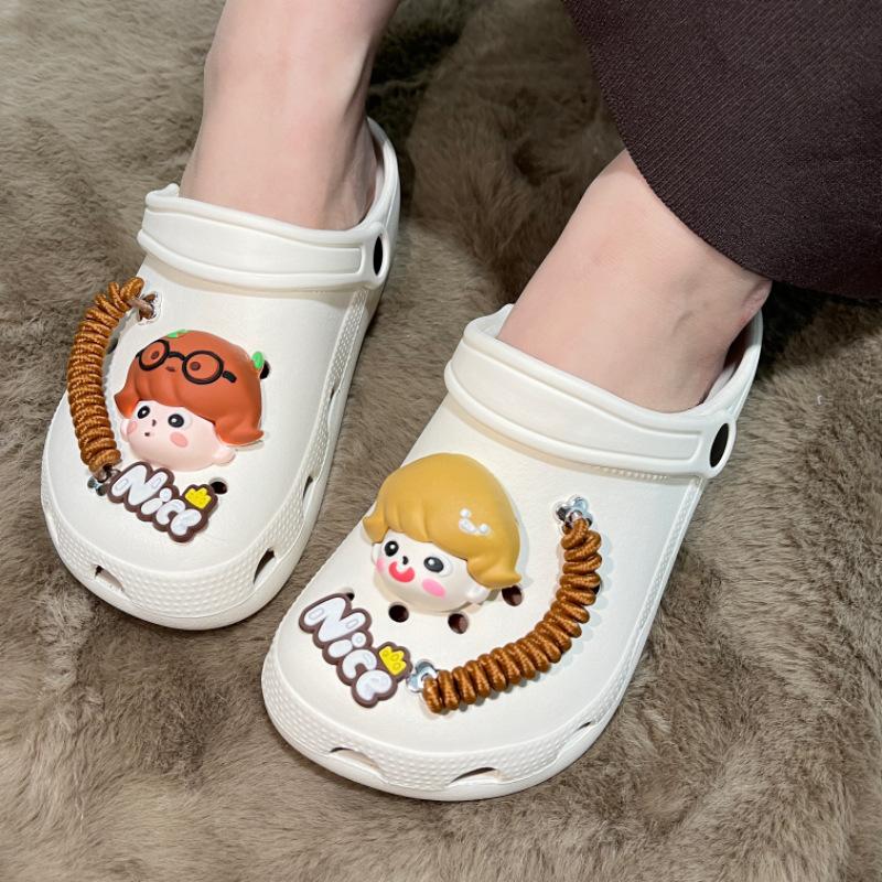 Exquisite Hole Shoe Accessories Shoe Buckle Removable DIY Three-dimensional Sponge Flower Jelly Accessories Shoe Flower