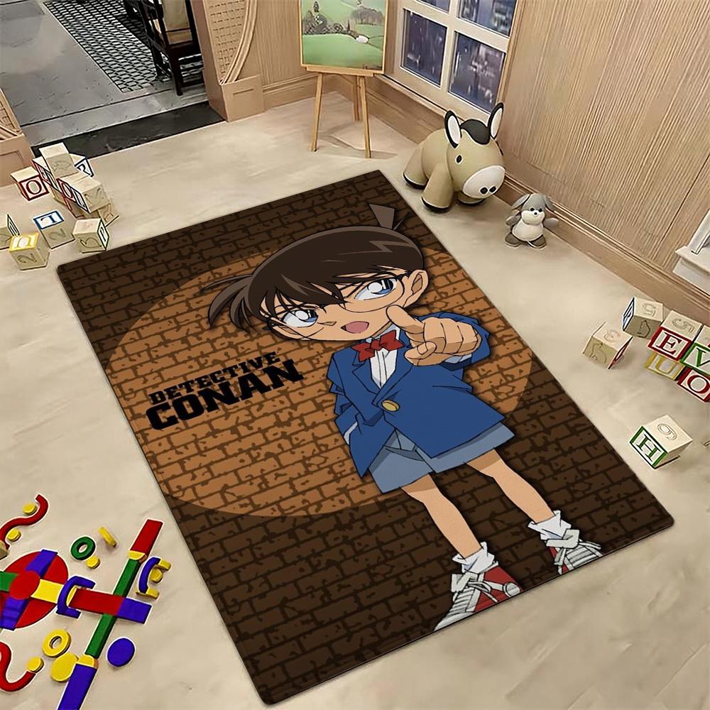 Detective Conan Anime Mystery Think Detective Conan Anime Mystery Theme Rug Soft Nonslip Carpet For Entryway Hallway Balcony Home Decor