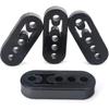 EPDM Exhaust Hangers 4 Holes 11cm 0.47" Insulator Bracket Bushing Mount Adjustable Muffler Shock Absorber Universal for Cars Truck Jeep SUV Upgrade