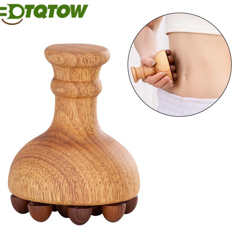 1Pcs Wood Therapy Mushroom Massage Tools,Wooden Mushroom Massager,Anti Cellulite Therapy Massage Cup Tools For Body Shaping