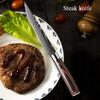 Western Steak Knife Damascus Pattern Stainless Steel Serrated Carving Knife Multi-functional Restaurant Tableware Chef's Knife