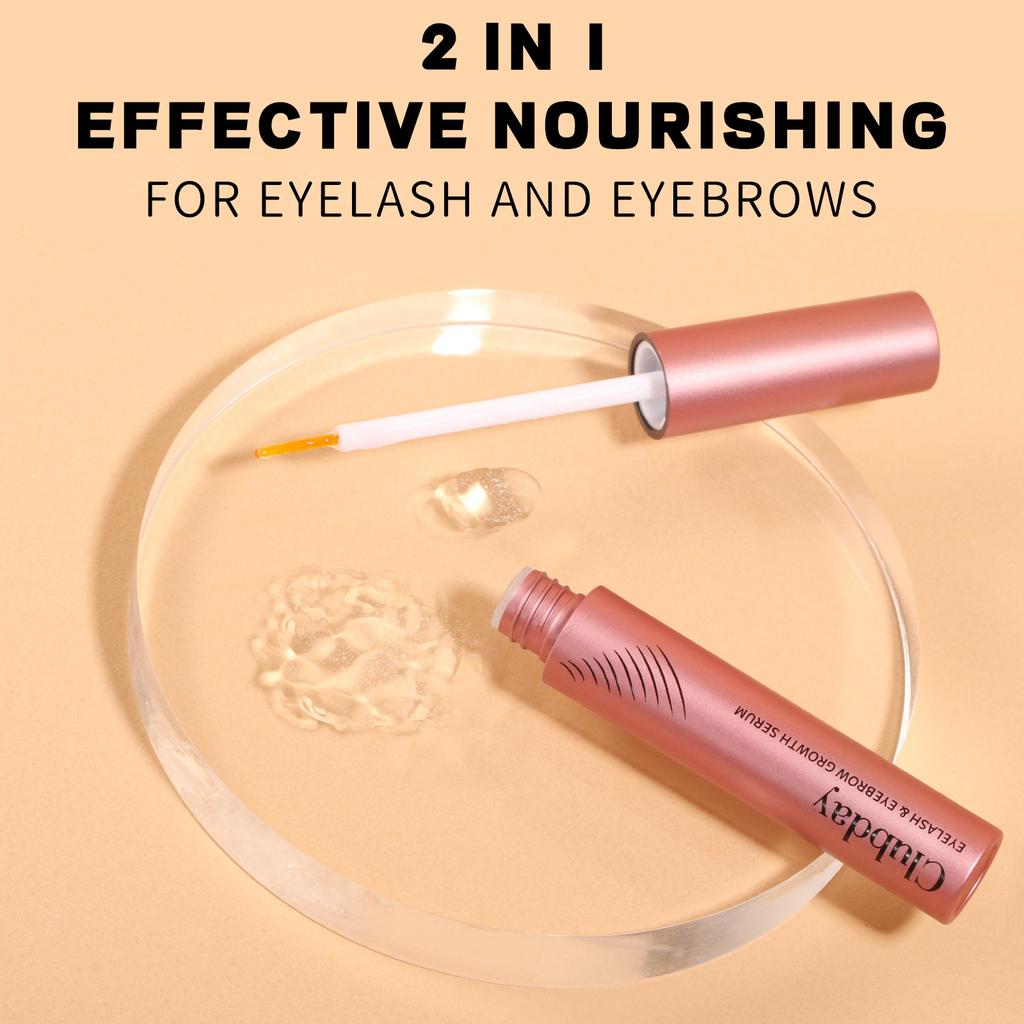 Clubday Eyelash Growth Serum and Eyebrow Enhancer Natural Lengthening Thickening Eyelash Treatment Nourishing Liquid Eye Makeup Care Essentials