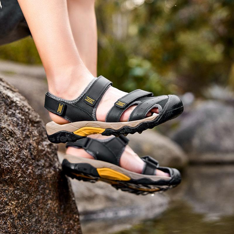 Newest Fashion Summer Outdoor Beach Breathable Men Sandals Genuine Leather Men'S Sandal Man Causal Shoes Plus Size 39-47