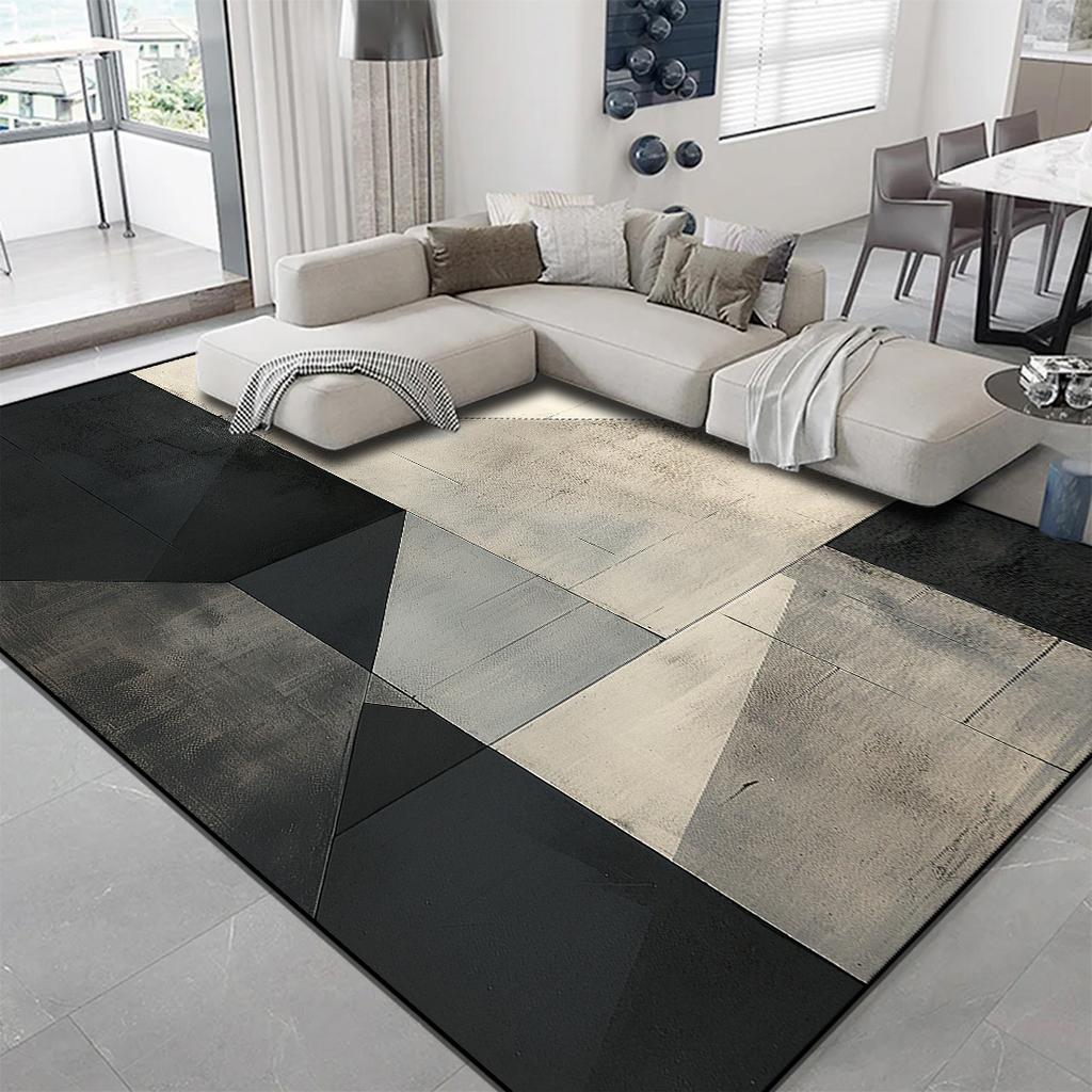 Nordic Light Luxury Living Room Rugs Sofa Coffee Tables Carpets Modern Geometric Bedroom Balcony Home Cloakroom Floor Mats