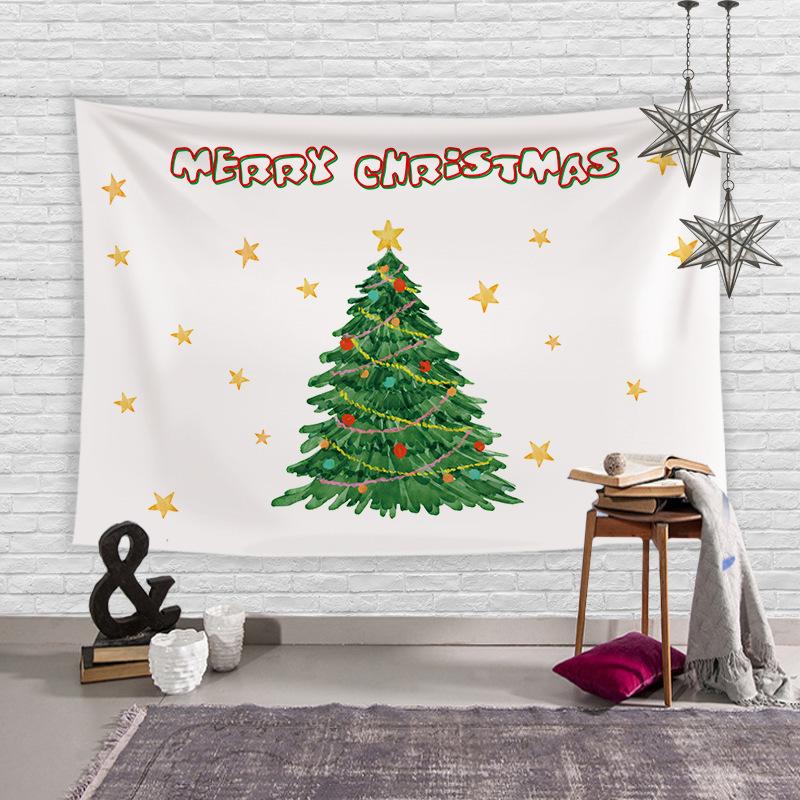 Christmas Tree Decoration Tapestry Wall Hanging Boho Hippie Cloth Fabric Large Tapestry Aesthetic Decorative Home Room Decor