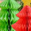 3Pcs Christmas Honeycomb Table Decoration with Shiny Star Create Atmosphere Easy To Carry Christmas Tree Festive Supplies