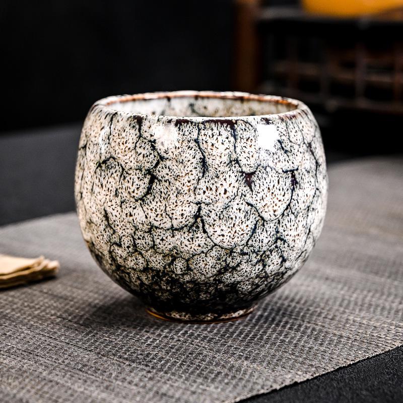 Jianzhan Dragon Egg Ceramic Tea Cup Set - Five Elements Kung Fu Brewing Cups