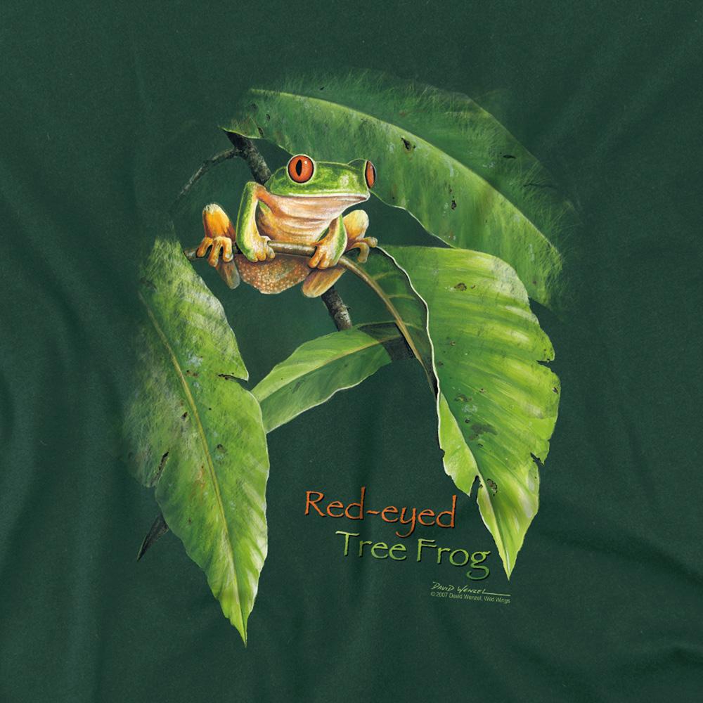 Wild Wings Unisex Adult Red Eyed Tree Frog T-Shirt