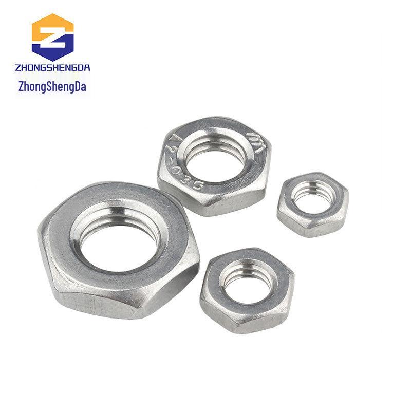 Stainless Steel Thin Hex Nut, Fine Thread, M5-M14
