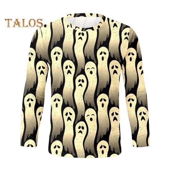 

Мужские топы с принтом Хэллоуина 3D, круглый вырез, длинный рукав, футболка, повседневная, стандартного кроя, повседневная одежда для уличных вечеринок XXXXL