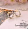 S925 Silver Needle Rhinestone Crown Earrings - Stylish Korean Fashion for Women