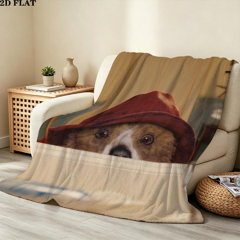 Paddington Print Flannel Blanket, High quality Comfortable for All Seasons, Home Decor, Warmth and Comfort, Perfect for Christmas Gifts