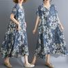 DIMANAF New 2026 Women Plus Size Summer Beach Long Dress Sundress Loose Casual Maxi Lady Floral Print Dress