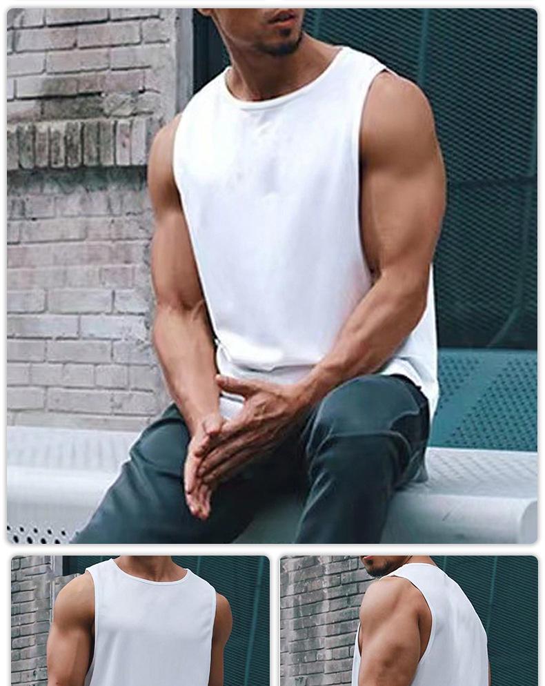 Men's Summer Loose Quick-Drying Sleeveless Vest for Outdoor Running and Sports