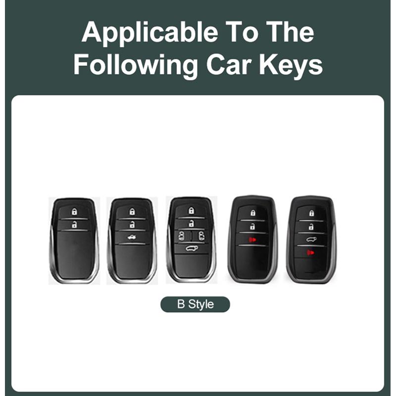 Zinc Alloy Car Key Case Cover For Toyota CHR Hilux Fortuner Land Cruiser 200 Camry Corolla Crown RAV4 Highland Accessories