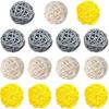 15 Pieces Wicker Rattan Balls Decorative Orbs Vase Fillers for Craft, Party, Wedding Table Decoration, Baby Shower, Aromatherapy Accessories, 2 Inch
