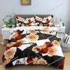 Music Bedding Set Rose Violin Printed Duvet Cover Set Twin King Queen Comforter Covers With Pillowcase Quilt Cover Home Textile