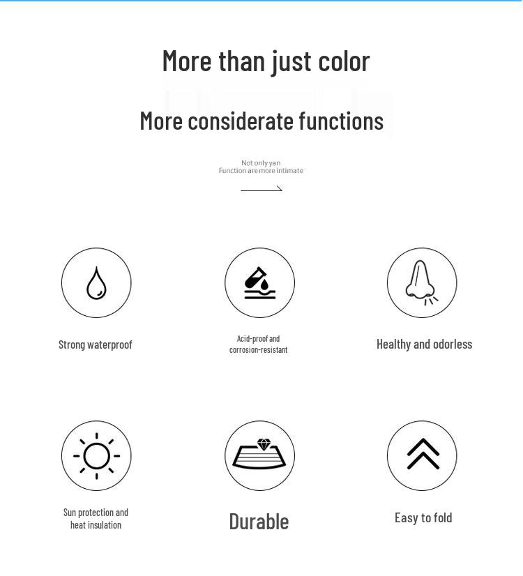 Three-Color Striped Waterproof Thickened Plastic Outdoor Awning and Dustproof Cover