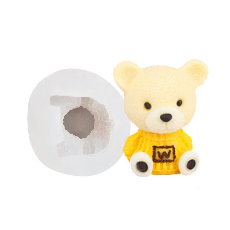 1pc 3D Teddy Bear Silicone Ice Mold Cute Fondant Cake Border Moulds Chocolate Mould Cake Decorating Supplies Kitchen Accessories