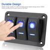 24V 12V for Caravan Switch Panel 3 Button Car Light Toggle For Boat Truck Trailer Marine Motorhome Campervan furgone Accessories