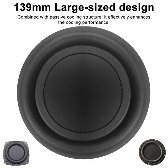 139MM Passive Radiator for Subwoofer Rubber Surround Speaker Diaphragm with Heat Dissipation Design Bass Enhancement Driver for Sealed Portable Audio