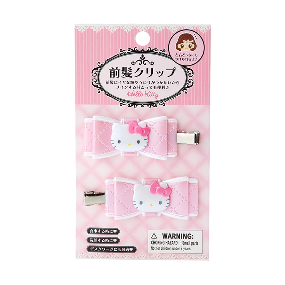 Sanrio Front Hair Clip Quilt Ribbon Hello Kitty 2.55.50.7cm Character 027090