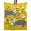 Badgers Throw Blanket Modern Design Soft Blanket for Home Decor