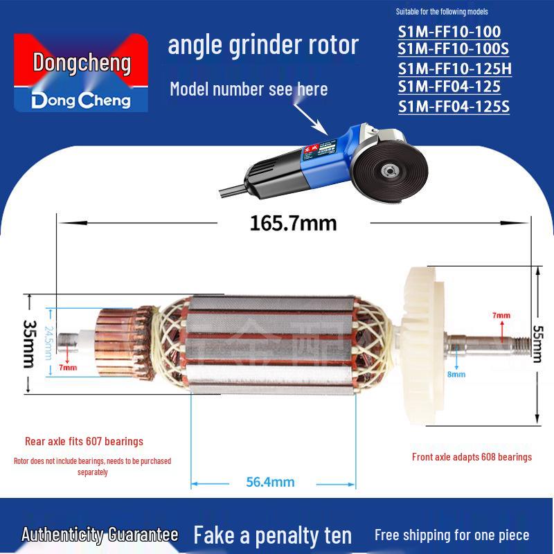 Dongcheng Szlifierka Kątowa Rotor i Zestaw Akcesoriów do Polerowania