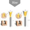 6PCS Dovetail Router Bit Set Woodworking Milling Cutter Carving Tool Wood Router Bits Kit
