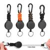Retractable Rope Carabiner Keychain Telescopic Paracord Braided Keychain Buckle