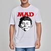 Teeshirt Breathable New Teeshirts Mad Magazine Character On Black Cotton Plus Size Tshirt Trendy Relaxed Fit Tshirt Casual