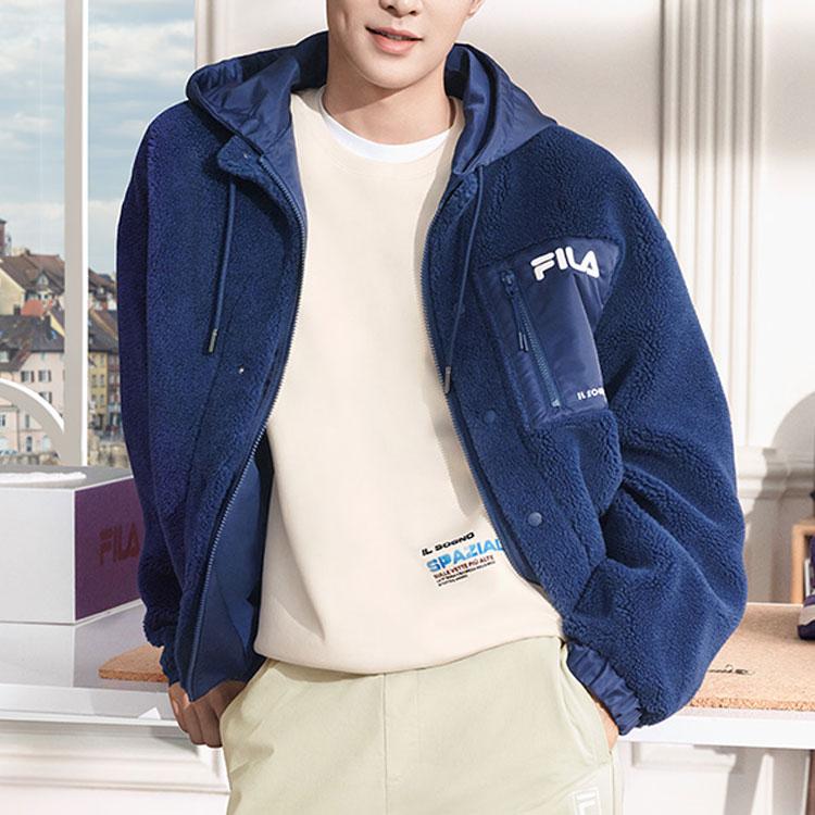 New FILA Velvet Jackets Men's Smoke Blue F11M249923F-DB