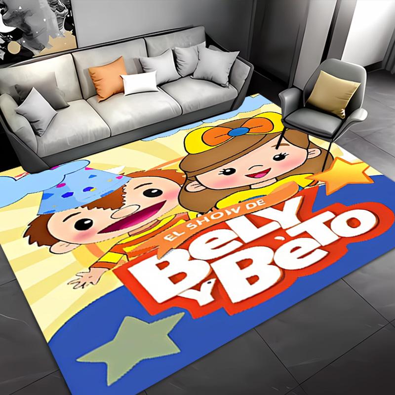Cartoon B-Bely B-Beto -Themed Entrance Mat,Non-Slip Mat Area Rug,Room Decor,Outdoor Decor,Kitchen Rug,Doormat - Machine Washable,Easy to Clean