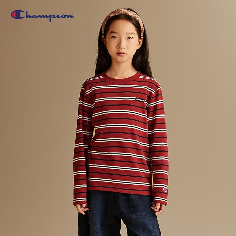 Champion Unisex Striped Long Sleeve T-Shirt