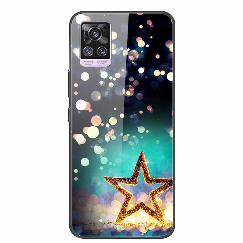 For Vivo V20 Pro Phone Case V 20 Pro Soft Bumper Tempered Glass Hard Back Covers Cases For Vivo V20 Pro Case 6.44" Coque Fundas