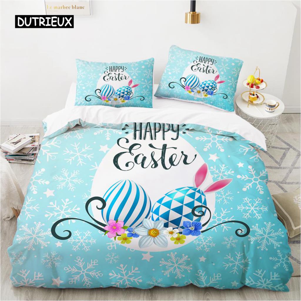 Comfortable Cartoon Pattern Duvet Cover Set With Duvet Cover And Pillowcases King Queen Twin Sizes For All Ages