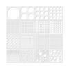 16 Piece Wall Art Paint Stencils Set with Round Dot Design Sheets for Furniture Work, Fabric Painting, Wood Projects and Hand Paint Use