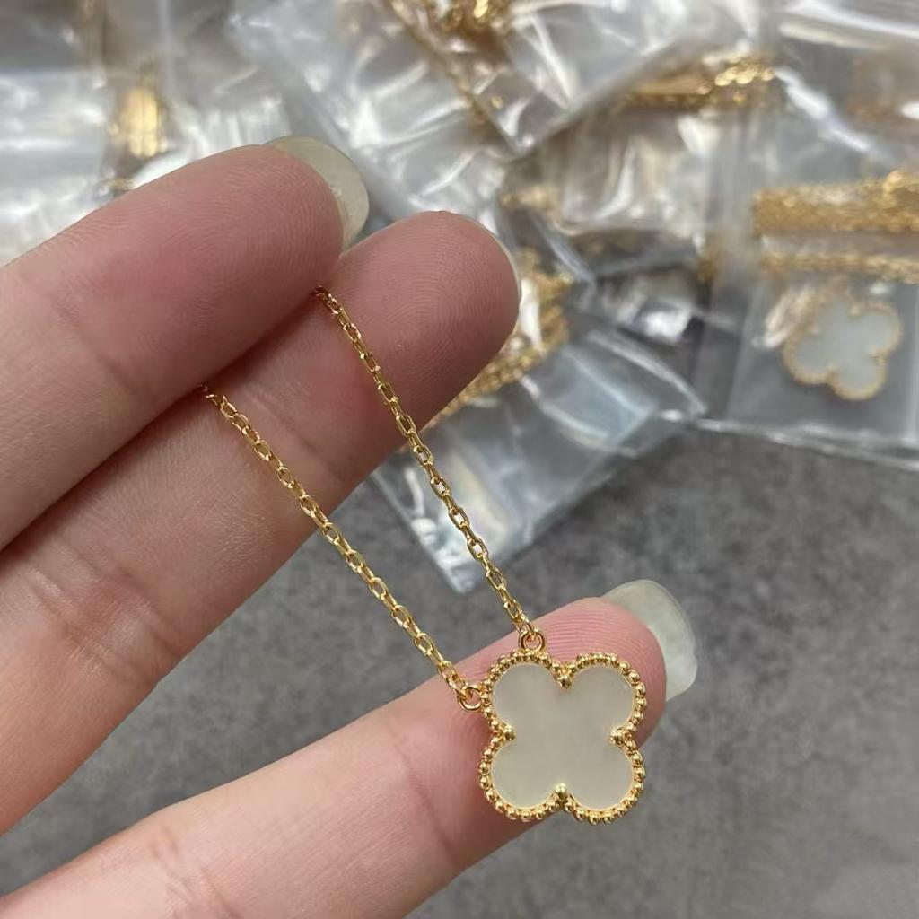 High Version Four-leaf Clover Necklace Pendant Women's Natural Mother-of-pearl Lucky Four-leaf Clover Clavicle Chain