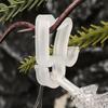 Weatherproof Christmas Light Clip White Plastic Hook for Outdoor String Rope Cable Holder Christmas New Year Decoration Supplies