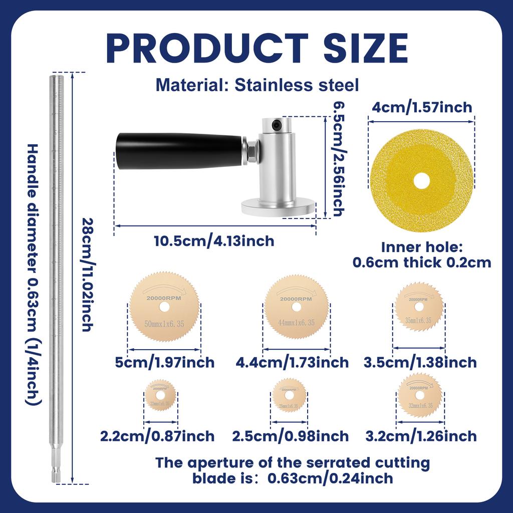 Stainless Steel PVC Pipe Inside Cutter Depth Adjustable Internal Pipe Cutter Tool Labor Saving PVC Tubing Cutting Kit for ABS