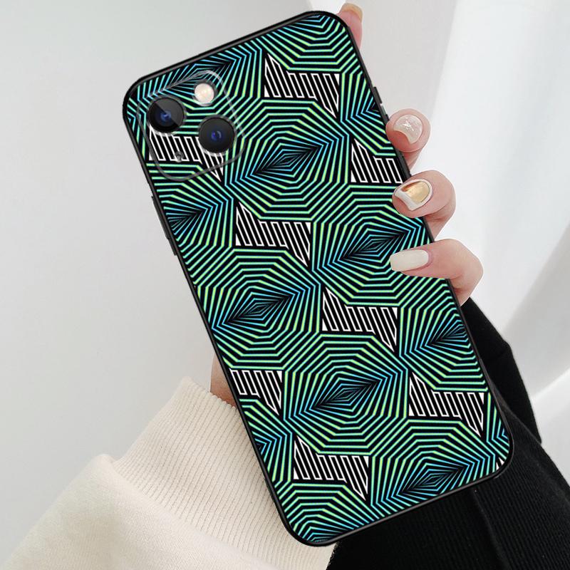 African Wax Pattern Fabric Phone Case For iPhone 11 12 13 14 15 16 Pro XS Max Mini Cover For iPhone X XR Plus Back Case