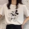 Retro Disney Cartoon Womens Tshirt Mickey Mouse Harajuku Cotton Tshirt Fashion Womens Shirt Summer Top Short Sleeve Shirt