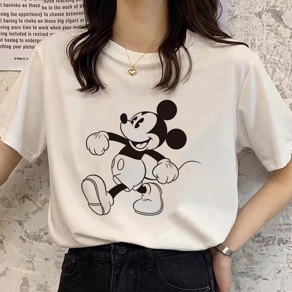 Retro Disney Cartoon Womens Tshirt Mickey Mouse Harajuku Cotton Tshirt Fashion Womens Shirt Summer Top Short Sleeve Shirt