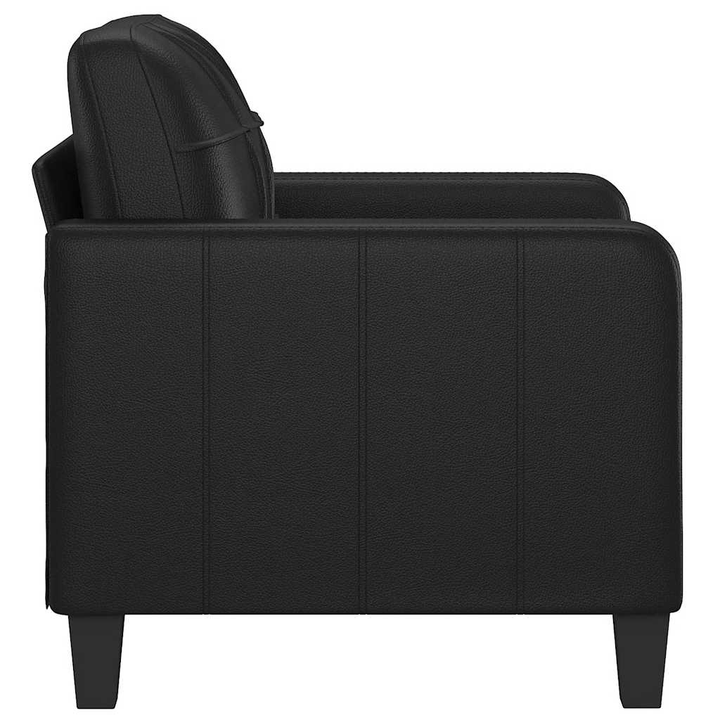 Armchair Black 60 Cm Faux Leather