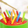 Magnetic Toy Funny Strawberry Shaped And 1 Wand And 10 Worm Game Toy Wooden Educational Toys For Preschool Kids Toddlers